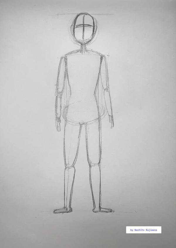Drawing 78. Portrait. I drew a standing person.